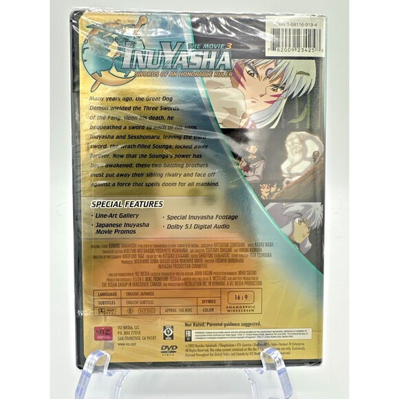 InuYasha Movie 3 Swords of an Honorable Ruler DVD New Sealed - Picture 4 of 4